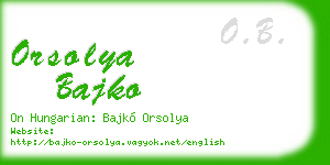 orsolya bajko business card
